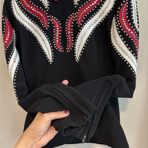 Vintage Small Western Showmanship Leather Embellished Horsemanship Jacket - Picture 13 of 15